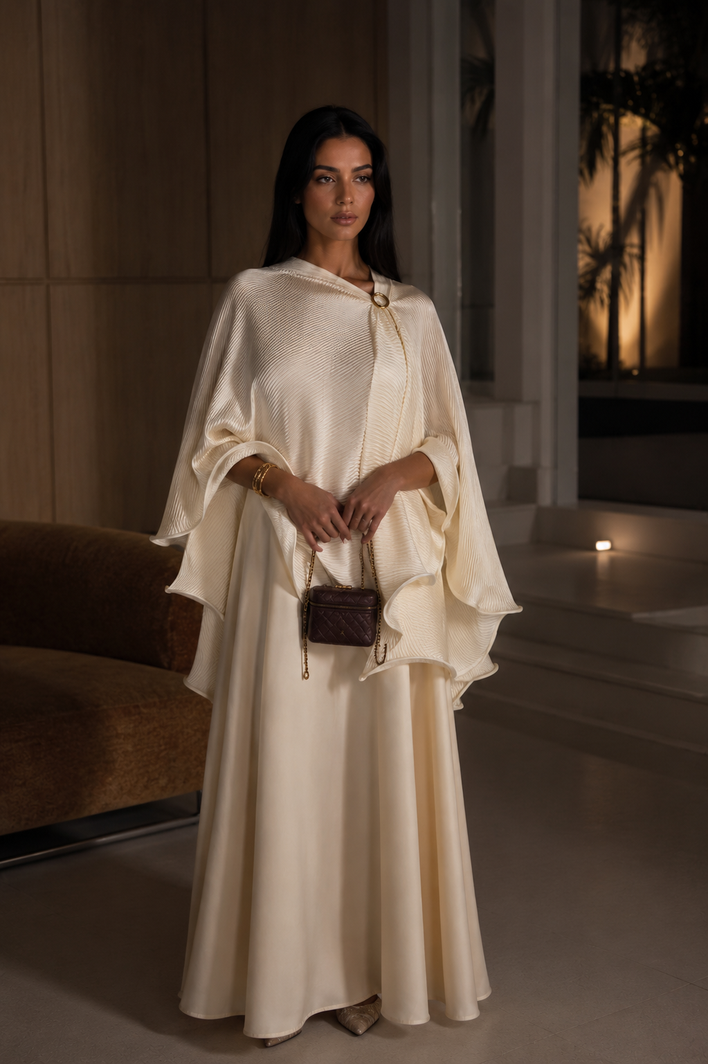 Ensemble Abaya Lina – Ivoire